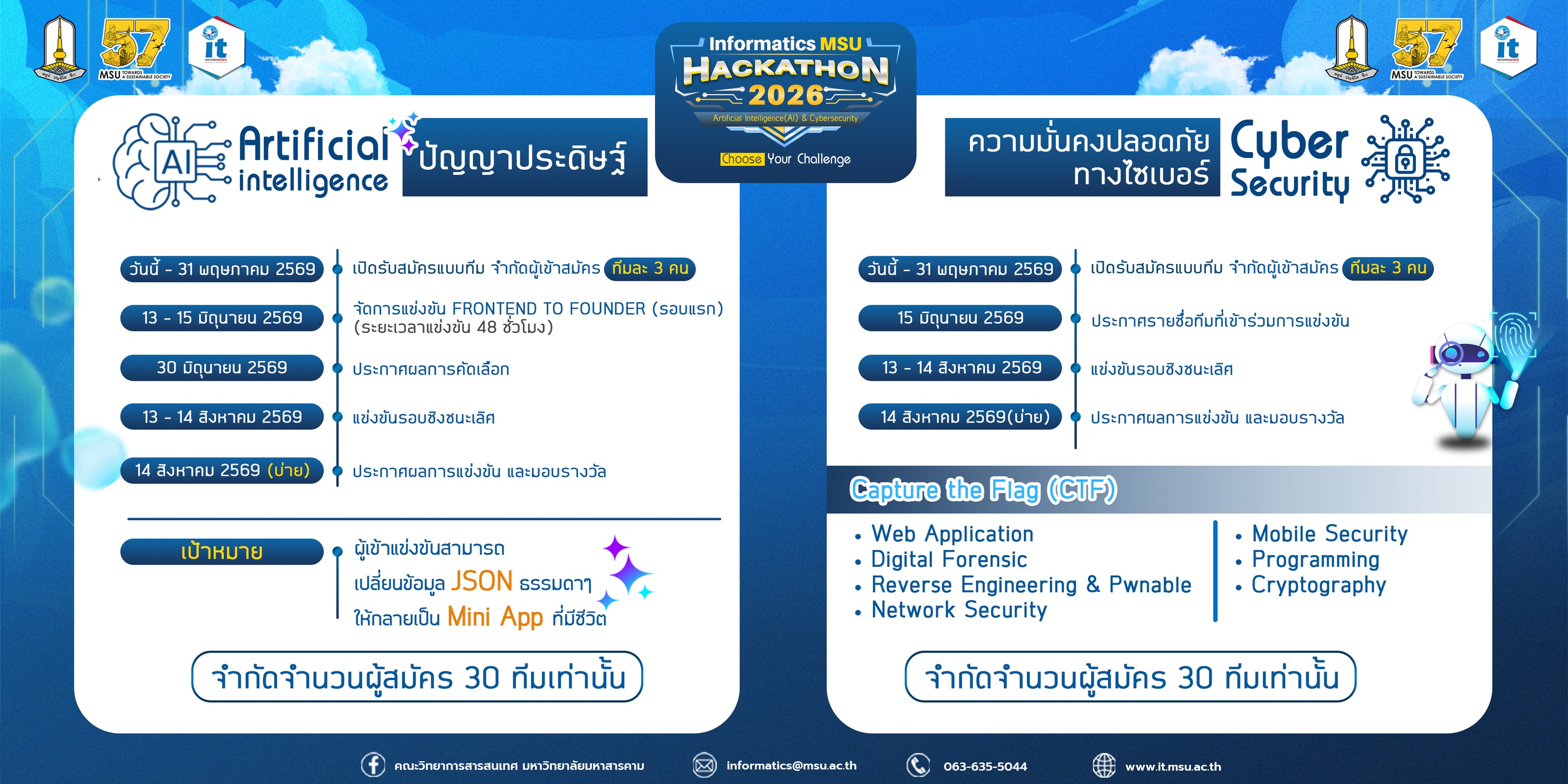 โปสเตอร์ Informatics MSU Hackathon